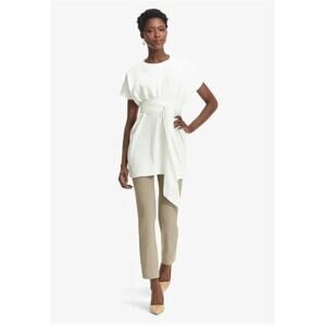 M.M.LaFleur The Selena Tie Top Ivory White Tunic Blouse Womens XL